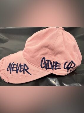 Pink Embroidered Baseball Cap